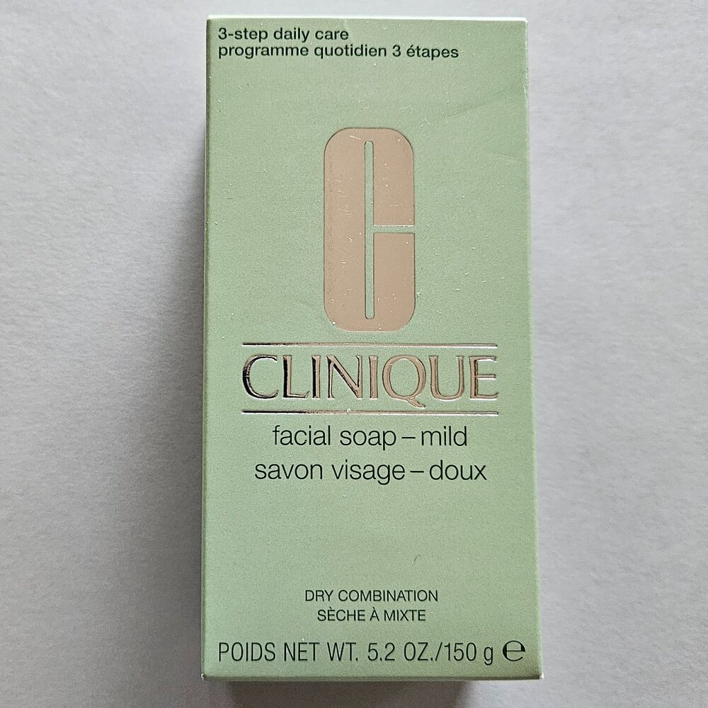 Clinique Facial Soap Bar, Mild for Dry Combination skin, 5.2 oz  NIB Ful…